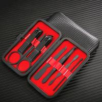 Set De Uñas Elegante Negro 7 Piezas Acero Inoxidable Cortauñas Cortauñas Y Linterna De Uñas Herramientas De Belleza Para Manicura Completa - details 0