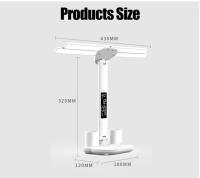 Lámpara De Escritorio LED Con Ventilador Y Reloj Digital USB Luz De Lectura Táctil Plegable De 3 Colores Luz Nocturna Para Ojos Cuidado - details 12