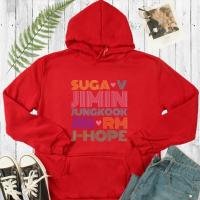 Sudadera De Punto Casual Para Hombre Con Capucha Estampada Y Bloque De Colores Nueva Moda 2024 Sin Capuchón Estilo Americano - details 2