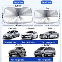 Parasol De Sol Para Coche Protector De Ventanas De Verano Resistente Al Agua Plástico Y Metal Tamaño Ajustable Para Pantalla Delanter - details 1