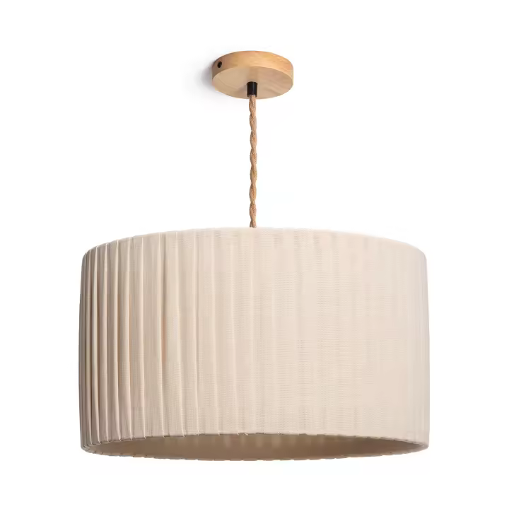 Ledkia Lámpara Colgante Tela Petrina Beige - 1