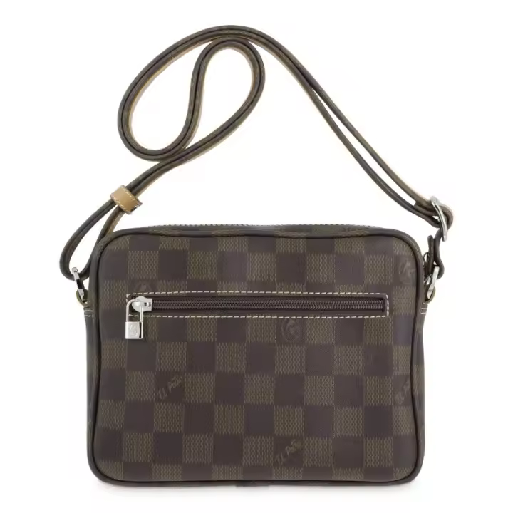 El Potro: Bolso bandolera pequeño mujer 2627-CHESS-MARRON - 1