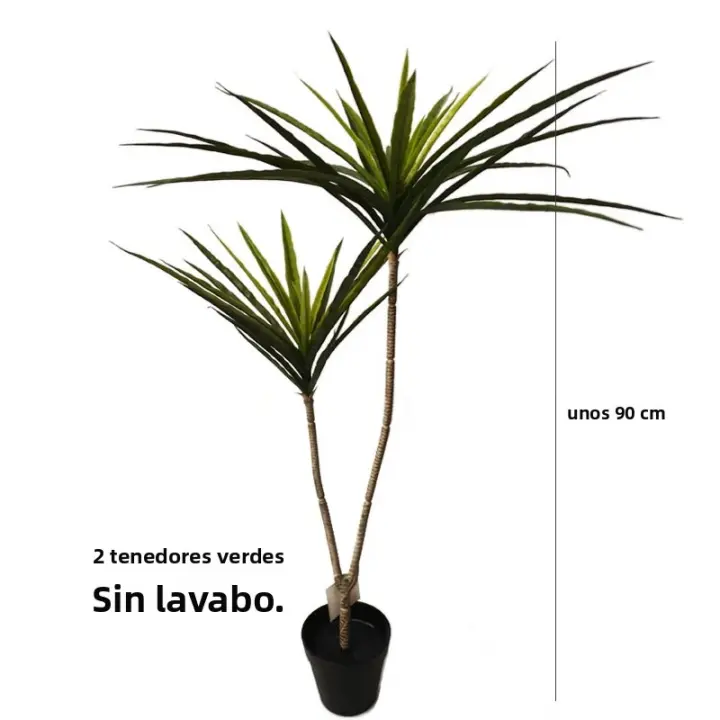 Planta Artificial De Dracaena Tropical Grande 90-120cm Potted Falsa Palma De Hojas De Plástico Para Decoración Interior Y Jardín En Casa - 1