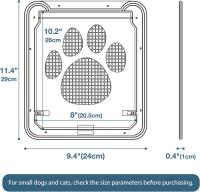 Flap Cat Flap para mosqutero Dog Cat Flaps de instalación con cerradura puerta para mascotas (29cm x 24cm) - details 0