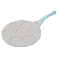 PANCAKES PAN 4 COPAS SARTén Antiadherente Para Desayuno Hamburguesa Huevo Pana Pans De Fondo Plano Fabricado Con Piedra Médica Y Aluminio Cocina - details 14