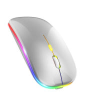 Ratón Inalámbrico Bluetooth 2.4Ghz Recargable Silencioso Con Iluminación LED USB Para Gaming 1600DPI Ratón Para PC Laptop - details 10