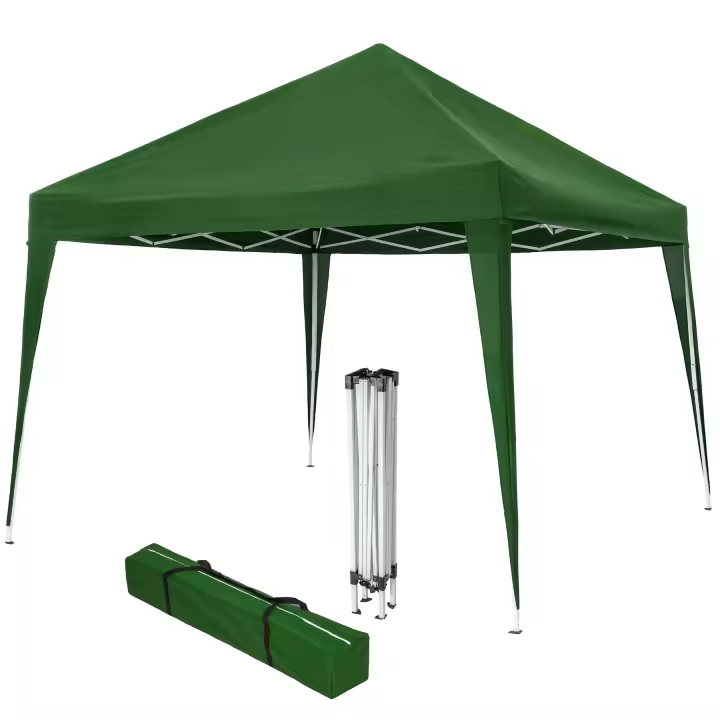Tectake - Carpa de jardín plegable Linosa 3 x 3 m, Práctica carpa plegable para jardín, Sólida estructura de acero con revestimiento en polvo, Pies con anclaje ajustables en altura - 1