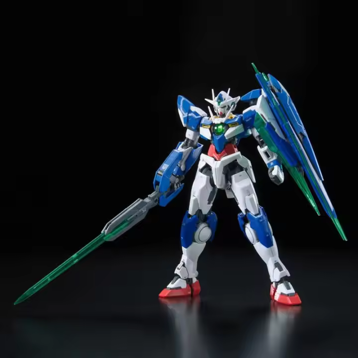 Bandai Gundam - RG - 21 - GNT-0000 00 Qan[T] 1/144    - Montaje Fácil - Piezas Pintadas - No requiere pegamento - 1