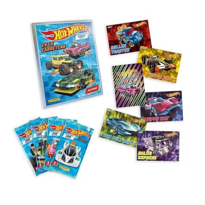 Megapack Archivador + 4 Sobres Cartas + 6 Cartas Edicion Limitada Hot Wheels Panini - 1