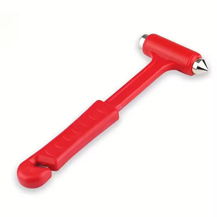 Martillo De Seguridad Para Ventanas De Coche Con Cortador De Cinturones De Seguridad Herramienta De Rescate Emergente 2 En 1 - 1