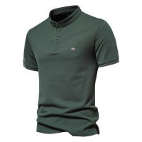 Primavera y verano nuevo estilo de algodón puro cuello alto deportes tops para hombres tamaño europeo POLO camisa casual para hombres bordados de manga corta T - details 7