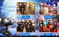 Proyector De Luz De Nieve De Navidad LED IP65 Impermeable Iluminación Dinámica De Nieve Navideña Con Control Remoto - details 1