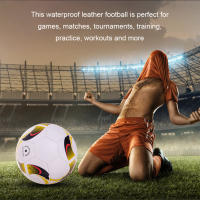 Balón De Fútbol De Cuero Tamaño 5 Para Entrenamiento Y Partidos Profesionales Accesorio De Deporte Para Campo De Juego - details 3