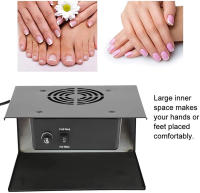 Secador De Uñas Profesional Con Aire Caliente Y Frío VamsLuna 300W Negro Herramienta De Ensamblaje De Gel Para Salon De Uñas - details 3