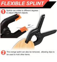 6PCS Soporte Para Fondo De Fotografía Stand Clips Para Telas Grandes Equipamiento Fotográfico De Alta Calidad Plástico - details 4