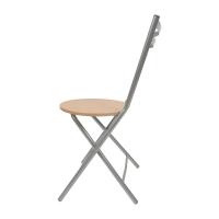 MIRAMAX-Silla Metal Plegable con Respaldo,Silla de Metal con Base de Madera, Ideal para Cocina, Jardín, Salón - details 3