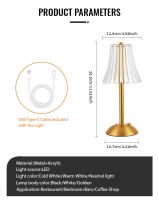 Lámpara De Mesa LED Con Sensor Táctil Luz Nocturna Para El Hogar Recargable Por USB Portátil Decorativa Para Dormitorio Lectura - details 6