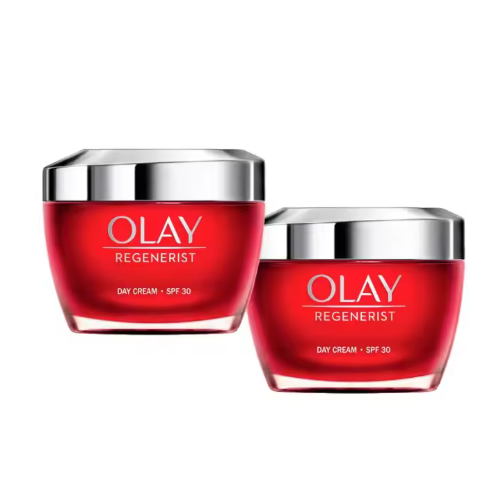 Olay | Pack Regenerist Crema Hidratante Con SPF 30, Crema De Día Con Niacinamida Y Glicerina, Para Una Piel Visiblemente Más Firme 2x50ml - 1