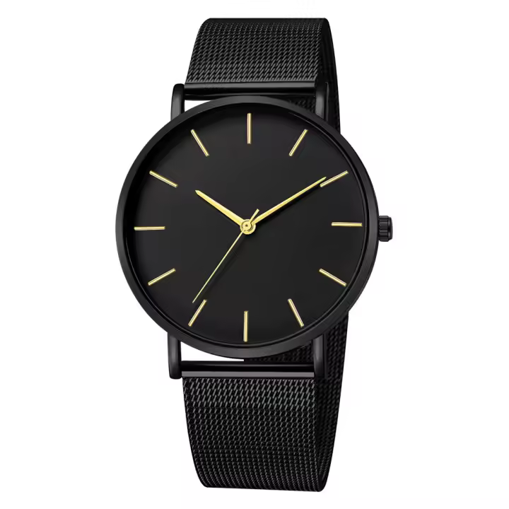 Reloj De Hombre Ultrafino De Moda Acero Inoxidable Malla Casual Resistente Al Choque Reloj De Cuarzo Simplicidad Para El Día a Día - 1