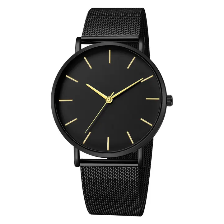 Reloj De Hombre Ultrafino De Moda Acero Inoxidable Malla Casual Resistente Al Choque Reloj De Cuarzo Simplicidad Para El Día a Día - 1