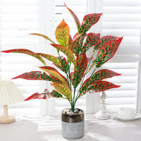 1PC Plantas Artificiales Verdes Simuladas Para Decoración De Oficina Y Hogar Estilo Selva Material Plástico Sin Botellas Incluidas - details 2