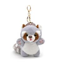 Llavero De Peluche Lindo Colgante De Muñeca Raccoon Material De Peluche Para Decoración De Bolsos Y Llaveros Regalo Para Adultos Y Niños - details 2