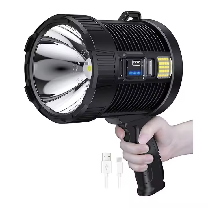 Spotli Spotlight recargable, 100000 Lúmenes Llevó Las Luces Del Punto Linterna de Mano Súper Solar Al Aire Libre - 1