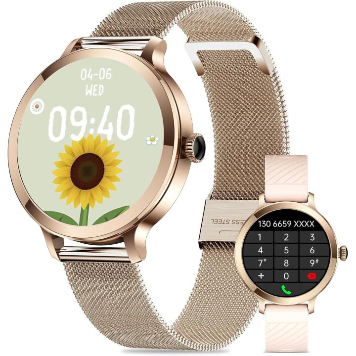 Reloj Inteligente Mujer IP68, 2025 con Pantalla AMOLED de 1,43"/Llamada Bluetooth Reloj Inteligente, 120+ Deportes/Frecuencia Cardíaca/SpO2/Presión Arterial/Sueño Smartwatch Mujer para Android iOS