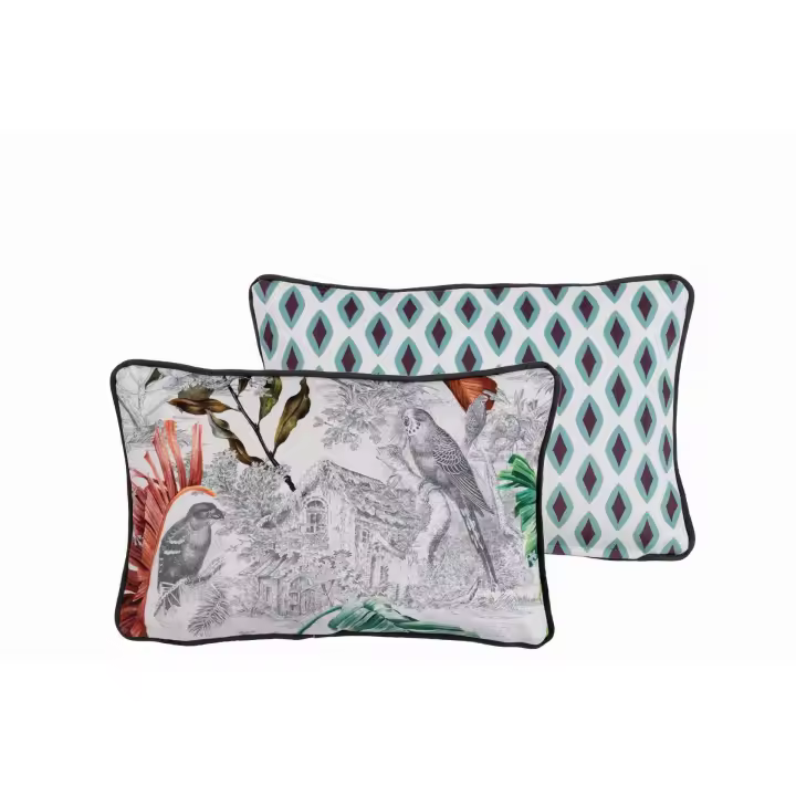 Cojín Velvet Flores Geométrico 45x13x30 Cm - Adda Home - 1
