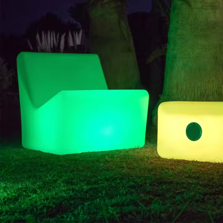 Newgarden - TARIDA Silla de Exterior con o sin Luz LED y Carga Solar o Batería y Muy Resistente para Exterior e Interior. Varios Acabados. Asiento Hecho de Polietileno en España - 1