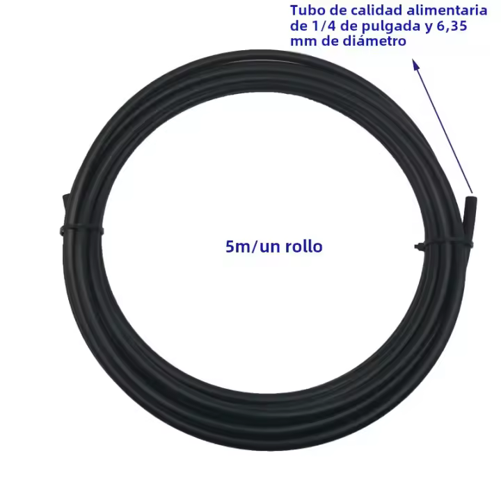 Tubo PE De 10m 1/4 Pulgada Para Sistema De Neblinación De Baja Presión Diámetro Interno 4mm Diámetro Externo 6.35mm Para Riego De Jardín Y Agricultura - 1