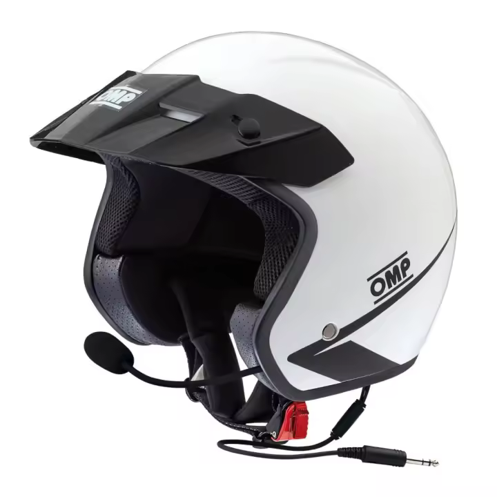 CASCO OMP STAR CON INTECOMUNICADOR ECE 22.06 BLANCO TALLA XL - 1