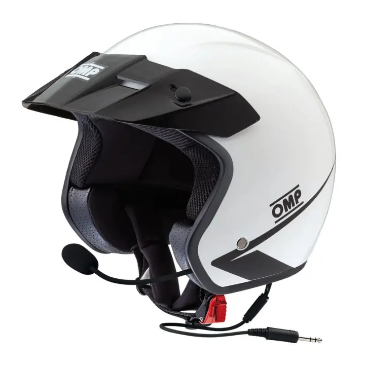 CASCO OMP STAR CON INTECOMUNICADOR ECE 22.06 BLANCO TALLA XL - 1