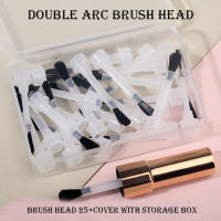 Kit De 25 Pinceles De Uñas Desechables Con Cabezales Y Mango Reemplazo Para Esmalte De Uñas Y Polvo De Acrílico Herramientas De Manicura - details 7