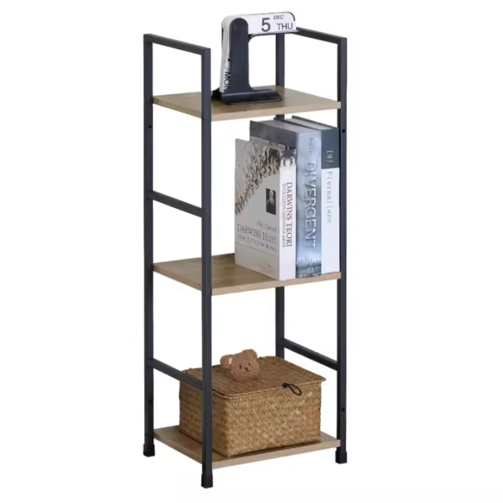 LILI HOME 🪵 Estantería de Metal y Madera MDF - 3, 4 o 5 Baldas - Diseñada para combinar resistencia y elegancia, es perfecta para hogares, oficinas, tiendas o zonas de almacenaje. Fabricada con marco metálico resistente, que garantiza firmeza y durabi - 1