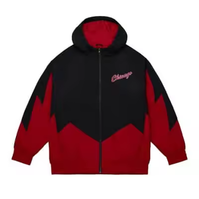 Chaqueta Mitchell and Ness NBA Retro Full Zip Jacket Chicago Bulls Black - Red OJZP5939-CBUYYPPPBKRD - 1
