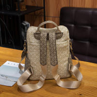 Nueva Mochila Retro Para Mujer Con Diseño De Impresión Gran Capacidad De Almacenamiento Para Viajes Material PU De Alta Calidad Bolsa Escolar Con Manijas Suaves Y Correas De Hombro - details 5