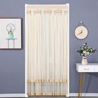 Nueva Cortina De Puerta Para El Verano a Prueba De Mosquitos Lace Lateral Fly Para Dormitorio Cocina Doble Capa Cortinas Translúcidas - details 9