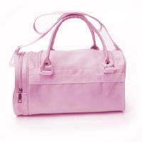 Bolso De Baile Para Niñas En Rosa Con Encaje Bolsa Cruzada Con Bordado De Nombre Para Clase De Ballet Suave Malla Cierre De Cremallera Capacidad Bajo 20 Litros - details 1