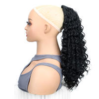 Ponytail Africano Largo Sintético 18 Pulgadas Con Cuerda Curly Fluffy Peluca Extensión De Cabello Falsa Para Mujeres - details 5