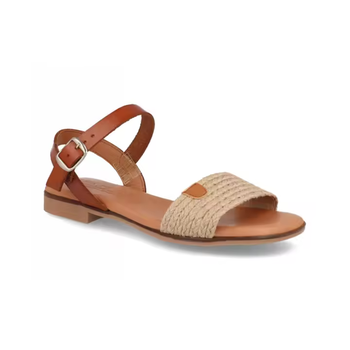 625 - BDA SANDALIAS PLANAS   COLORES : BEIGE  TALLAS : 35 AL 41  CORTE EXTERIOR : PIEL  FORRO INTERIOR : PIEL  PLANTILLA : PIEL / GEL    ALTURA TACÓN / CUÑA : 2 CM.  PISO : SINTÉTICO - 1
