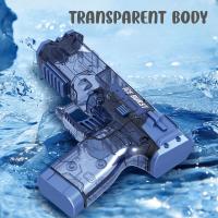 Pistola De Agua Portátil Para Niños Juguete De Combate Al Aire Libre En El Jardín Y La Piscina Manual Con Recarga Automática Para Juegos De Verano - details 1