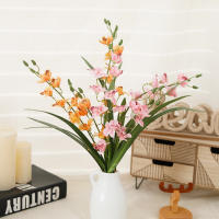 Orquídea Vainilla Y Freesia Artificiales Para Decoración De Hogar Boda Valentine's Day Fiesta Garden Vaso Decoración Estilo Floral Silken - details 4