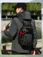Mochila Multifuncional Para Pesca Con Soporte De Cañas Y Rodillos Bolsa De Pecho Para Exteriores Senderismo Camping Escalada Rucksack Para Hombres - details 2