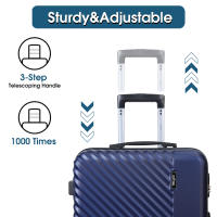 S7 STAR LG61761-LG61766 Juego de 3 Maletas Rígidas de Viaje, Cabina ABS de Moda Set 3pcs con Ruedas de 360º Extraíbles, Trolley Equipaje Estructura Ligera Ssa Telescópica 20+24+28in - details 1
