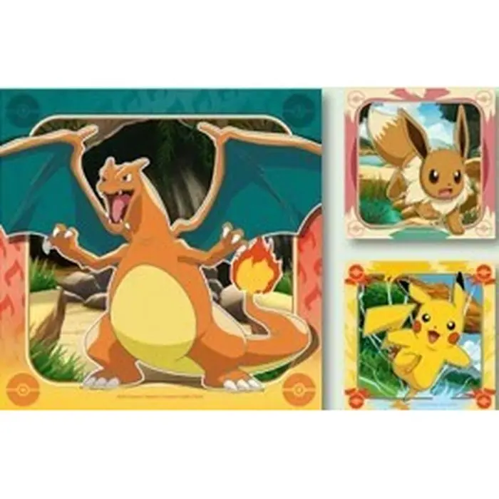 RAVENSBURGER PUZZLE 3 X 49 PIEZAS POKEMON PUZZLE 3 X 49 PIEZAS 19x27x3 Cms. - 1