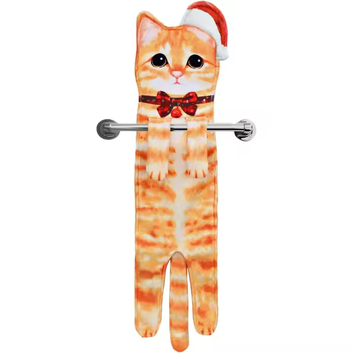 Divertidos Gatos Toallas de Mano Suspendible- Decoración Gato Baño Cocina - Toalla Absorbente Animal Regalos Navidad Cumpleaños Amigo Invisible-Regalos Originales Graciosos Mujer Amantes de Los Gatos - 1