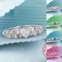 1 pieza de elegante anillo de   925 con forma de   y circonita sintética,  , san valentín y uso  . detalles 4