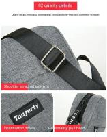 Bolso De Hombro De Nylon Para Hombre Color Sólido Bolso Cruzado Casual Y Moda Retro Estilo Europeo Y Americano - details 11