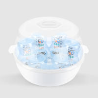 Esterilizador De Vapor Para Botellas De Bebé Con Soporte Y Caja De Almacenamiento BPA Free Microwavio Temporizador De Tiempo De Esterilización - details 8